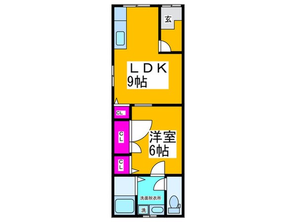 沢ノ町文化北向きの物件間取画像